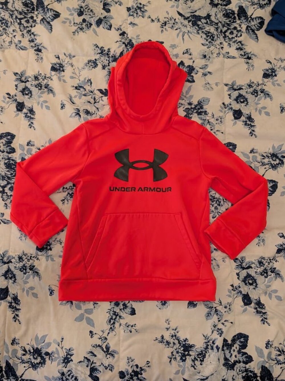 Under Armour Pinkish-Orange Neon Hoodie Youth XS